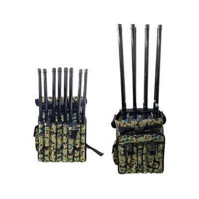 Portable Drone Countermeasures Backpack Signal Jammer 8 Band 1.5Km