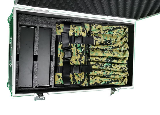 Portable backpack drones detect 4-band drone countermeasures