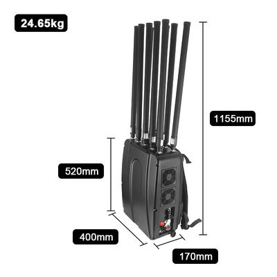 10 Band Waterproof Anti Drone Frequency Blocker Interference Jamming Backpack