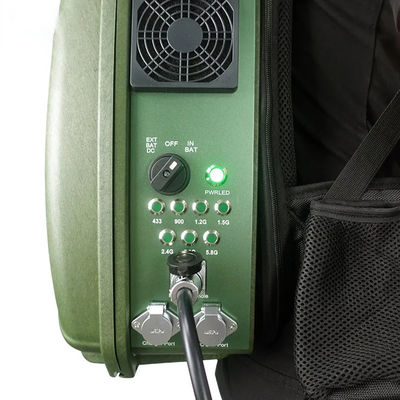 360 Degrees 2km Drone Jammer Backpack Uav Detection Defense Device 1.2G 1.5G