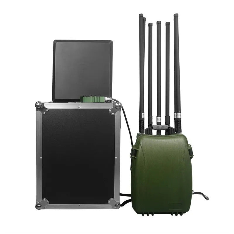 360 Degrees 2km Drone Jammer Backpack Uav Detection Defense Device 1.2G 1.5G