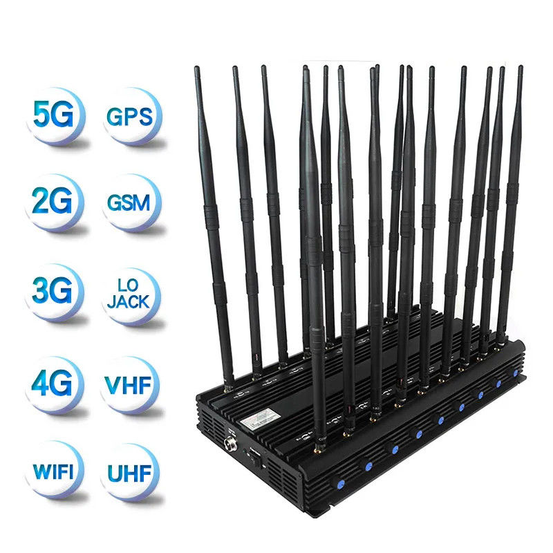 Military Prison Phone Rf Signal Jammers Cell Phone Scrambler For Schools 2.4G 5.2G 5.8G