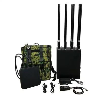 Portable Drone Countermeasures Backpack Signal Jammer 8 Band 1.5Km