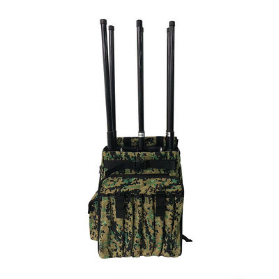Portable 50W backpack drone defense 2km 6-band drone detection